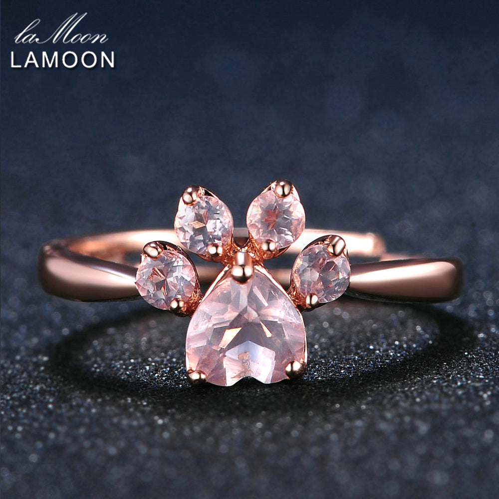Paw Rose Quartz Ring