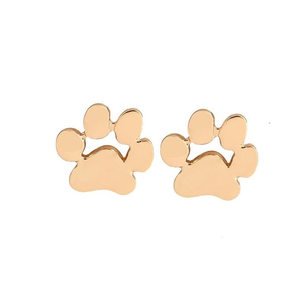 Pet Paw Print Stud Earrings