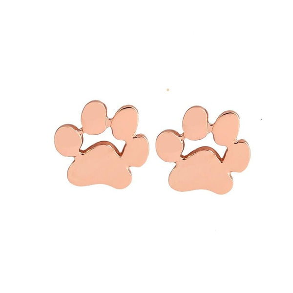 Pet Paw Print Stud Earrings