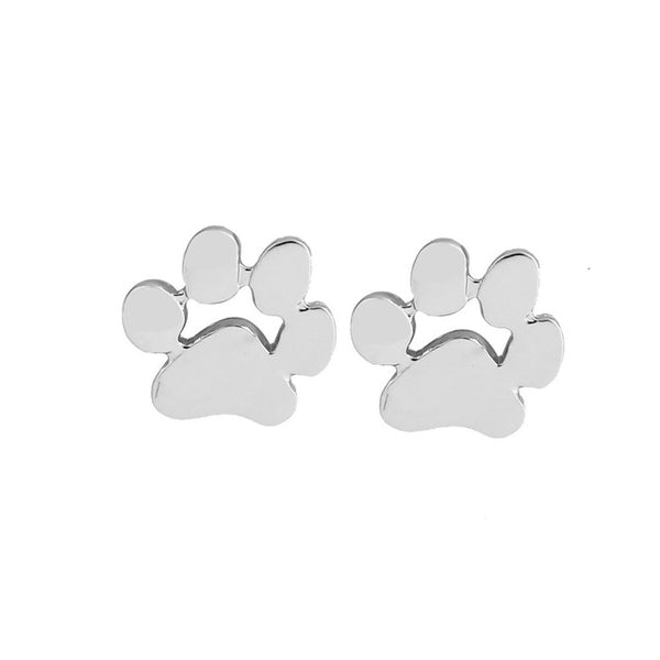 Pet Paw Print Stud Earrings