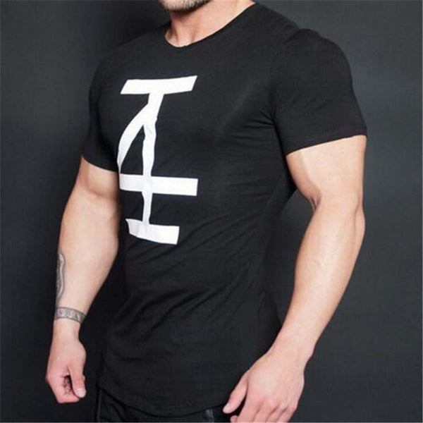 Men Shirt Fitness BodyBuilding
